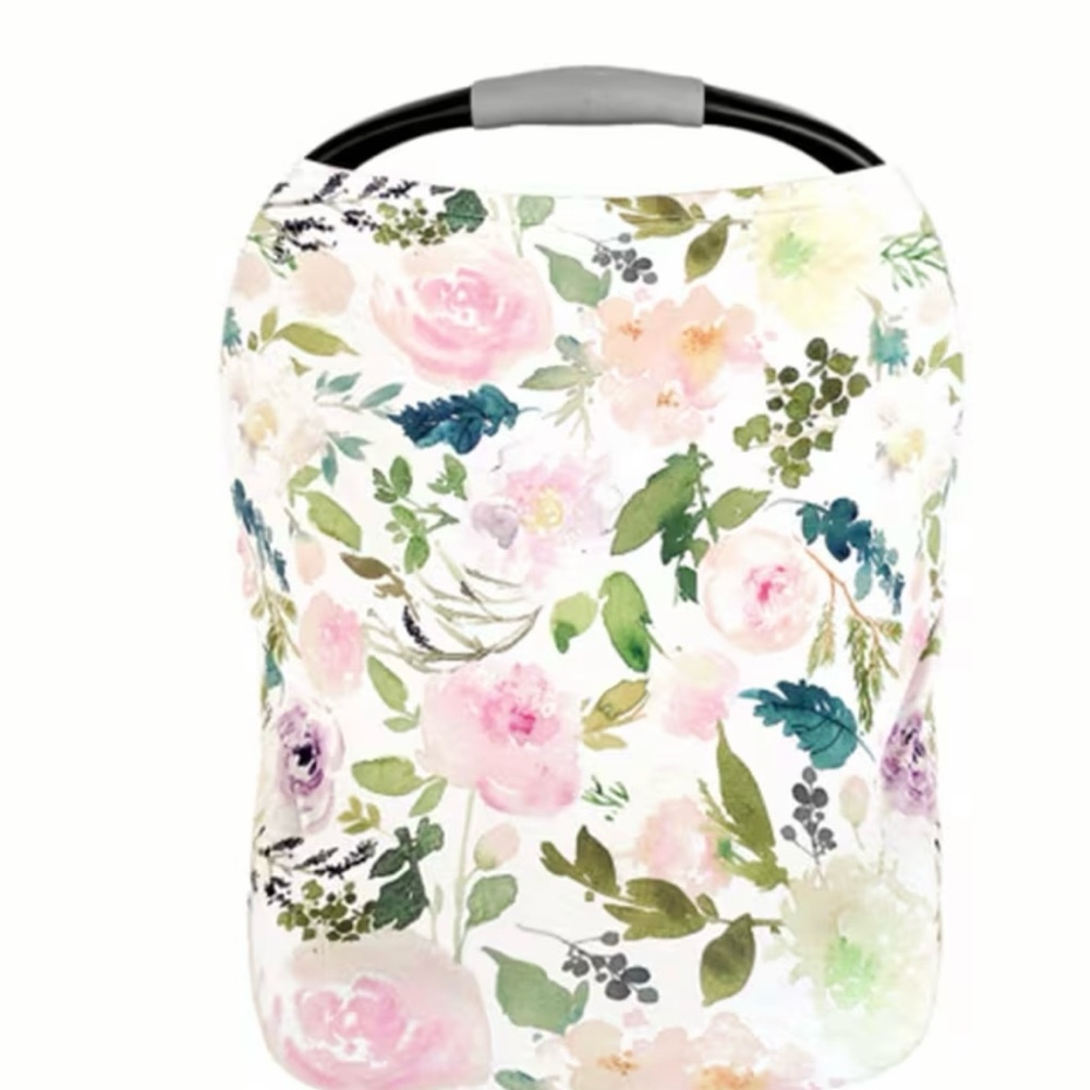 New  Floral 5-in-1 Baby Car Seat Cover: Canopy, Nursing Cover,